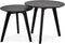 Alterego - GABY - Ronde nesttafels - Zwart - 50x50x45 cm