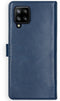 Selencia Galaxy A42 - Echt Lederen Bookcase - 3 Pashouders - Blauw
