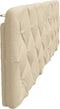 vidaXL - Hoofdbordkussen - 180 - cm - stof - crèmekleurig
