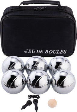 Longfield Games - Jeu De Boule Set - 6 metalen ballen met tas - 74 mm