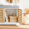 SoBuy FSR23-II-WN - Schoenenbank - Gevoerd kussen 2 deuren 4 vakken 71x35x43 cm wit/ecru