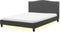 MONTPELLIER - Tweepersoonsbed LED - Grijs - 160 x 200 cm - Polyester