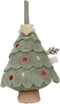 Little Dutch Rosa - Kerstboomhangers - Set van 4 pluche hangers - Rood Groen Bruin Wit (4 stuks)