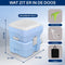 SereneLife Draagbaar Toilet, 20 l Kampeertoilet, 120 Spoelingen, Afneembare Afvaltank met Handsproeier en Draagtas