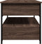 vidaXL - Salontafel - 70x50x50 - cm - bewerkt - hout - en - metaal - bruineikenkleur