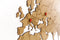 MiMi Innovations® Luxe Houten Wereldkaart - Muurdecoratie - True Puzzel - 100x60 cm/39.4x23.6 inch - Bruin