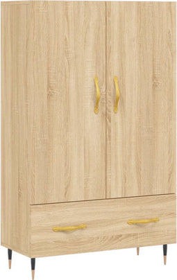 vidaXL - Hoge - kast - 69,5x31x115 - cm - bewerkt - hout - sonoma - eikenkleurig