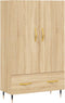 vidaXL - Hoge - kast - 69,5x31x115 - cm - bewerkt - hout - sonoma - eikenkleurig