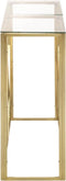 vidaXL - Wandtafel - roestvrijstaal - en - gehard - glas - goudkleurig