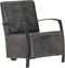 vidaXL Fauteuil echt leer verweerd grijs