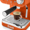 Swan Retro Espressomachine – Gemalen Koffie & Pads – Met Melkopschuimer – Oranje