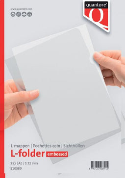Insteekmap L Model Quantore A5, 148x210mm, PP 0.12mm Nerf 25 Stuks