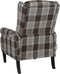 vidaXL Fauteuil stof bruin