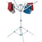 TecTake - Mobiele wasmolen - 4 draagarmen - Traploos verstelbaar - 102 x 102 x 173 cm - 16 m waslijn - 10 kg belastbaarheid - 2 kg gewicht