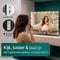 Mirlux Hollywood Spiegel 80x60CM - 18 LED-lampen - Bluetooth Speakers - Dimbaar - Zwart