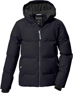 meisjes Gewatteerd jack/winterjack met capuchon KOW 357 GRLS QLTD JCKT, schwarz blau, 140, 42150-000