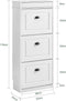 SoBuy FSR94-WG - Schoenenkast - 3 kleppen 12 paar - Wit