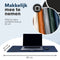 WURK Bureau Onderlegger - Professioneel Kunstleer - Muismat XXL met Kabel Clip - 120x60cm - Blauw