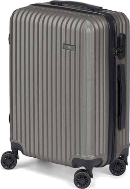 Cabine handbagage reis trolley koffer Alcatraz - zwenkwielen - 57 x 38 x 23 cm - 48 liter - antraciet - cijferslot - dubbel hengsel