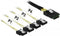 Delock 85731 - SAS-kabel - Mini SAS SFF-8087 naar 4x SATA - Groen Zwart