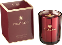 J-Line geurkaars Excellent - Rose Champagne - glas - rood - small - 50U