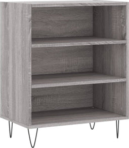 vidaXL - Dressoir - 57x35x70 - cm - bewerkt - hout - grijs - sonoma - eikenkleurig