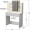 Juskys Zoey - Kaptafel - LED Spiegel 10 lampjes - Wit - 90x40x140 cm