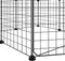 vidaXL - Huisdierenkooi - met - deur - 20 - panelen - 35x35 - cm - staal - zwart