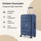 SKYCASES Urban Adventurer - Grote Reiskoffer - 110L - Cijferslot - 49x30x75cm - Donkerblauw V2