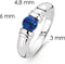 TI SENTO Ring 12152BL - Zilveren dames ring - Lapis stijl steen - Blauw