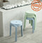 Alterego Pompa - Lage Stapelbare Kruk - Blauw Plastic - 35x35.5x45cm