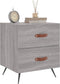 vidaXL - Nachtkastjes - 2 - st - 40x35x47,5 - cm - bewerkt - hout - grijs - sonoma - eiken