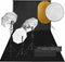 vidaXL - Fotostudioset - met - verlichtingsset, - achtergrond - en - reflector