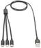 Digitus AK-300160-010-S - 3-in-1 USB-laadkabel - 1 m - Zwart