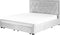 LIEVIN - Bed met opbergruimte - Lichtgrijs - 180 x 200 cm - Fluweel