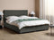 ROCHELLE - Bed opbergruimte - Donkergrijs - 160 x 200 cm - Polyester