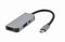 Gembird A-CM-COMBO3-02 - USB 3.1 Hub met 2x HDMI 4K - 87W Power Delivery - 62 x 28 x 10 mm