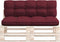 vidaXL - Palletkussens - 2 - st - stof - wijnrood