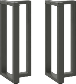 vidaXL - Bartafelpoten - 2 - st - T-vormig - 40x35x(100-101) - cm - staal - antraciet