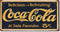 Metalen Coca-Cola Wandbord 'Delicious and Refreshing' geel/zwart