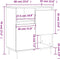 vidaXL - Dressoir - 60x35x70 - cm - bewerkt - hout - sonoma - eikenkleurig