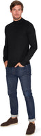 Mario Russo Turtle Neck - Coltrui Heren - 80% Viscose - Zwart (L)