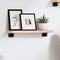 vidaXL - Wandschap - 40x10x2 - cm - onbehandeld - massief - eikenhout