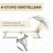Outsunny ligbed - inklapbaar - 4 standen - zonnedak - beige