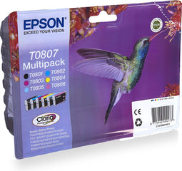 Epson T0807 - Inktcartridge - 6-pack - Kleur (6 stuks)