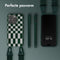 Selencia Hoesje Geschikt voor iPhone 15 Pro Hoesje Met Koord - Selencia Siliconen design hoesje met afneembaar koord - Groen / Irregular Check Green