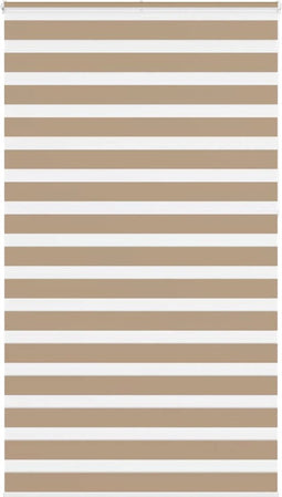 vidaXL - Zebra - Blind - 135x230 - cm - stofbreedte - 130,9 - cm - polyester - zandbruin
