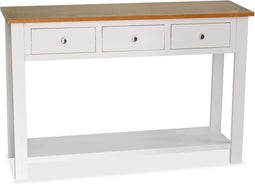 vidaXL - Wandtafel - 118x35x77 - cm - massief - eikenhout