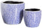 Plantenbakkenset Blauw Terra cotta 19 x 19 x 17 cm Cirkelvormig (2 Stuks)