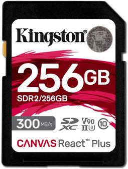 Kingston Canvas React Plus - SDXC 256GB - UHS-II - 300MB/s lezen 260MB/s schrijven